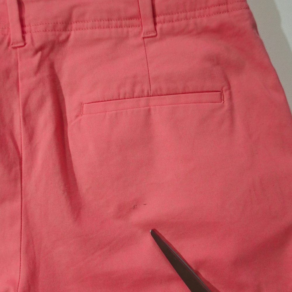 Talbots Shorts Womens 8 Coral Chino Flat Front Slash Pockets Zip - Picture 6 of 6